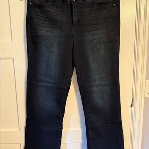 Angels Women's Dark Wash Straight Leg Jeans